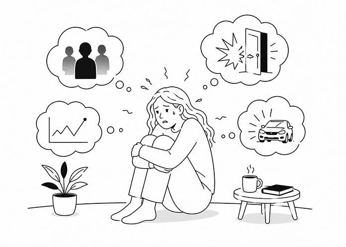 Feeling anxious, on edge, or easily startled.